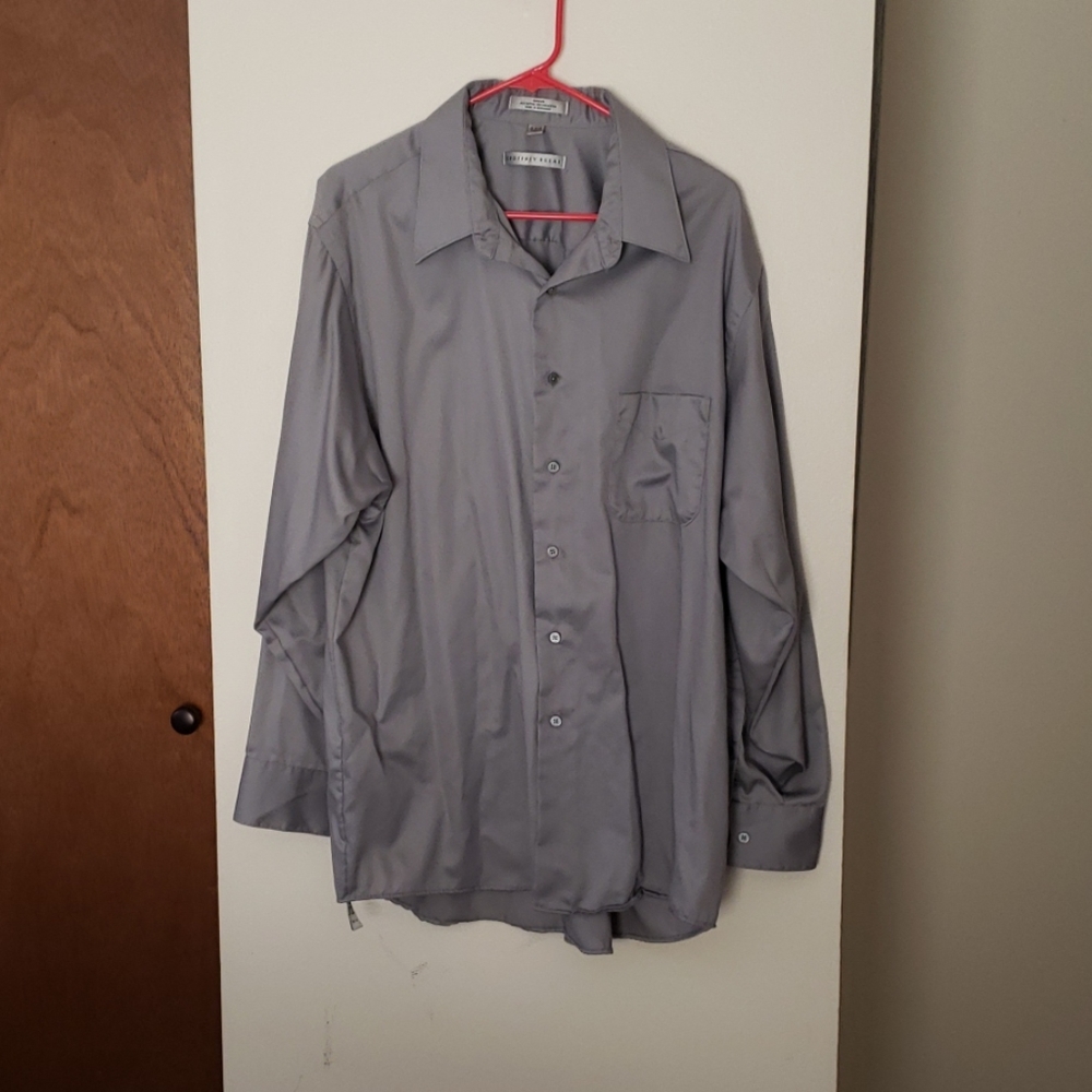 Sateen button up dress shirt